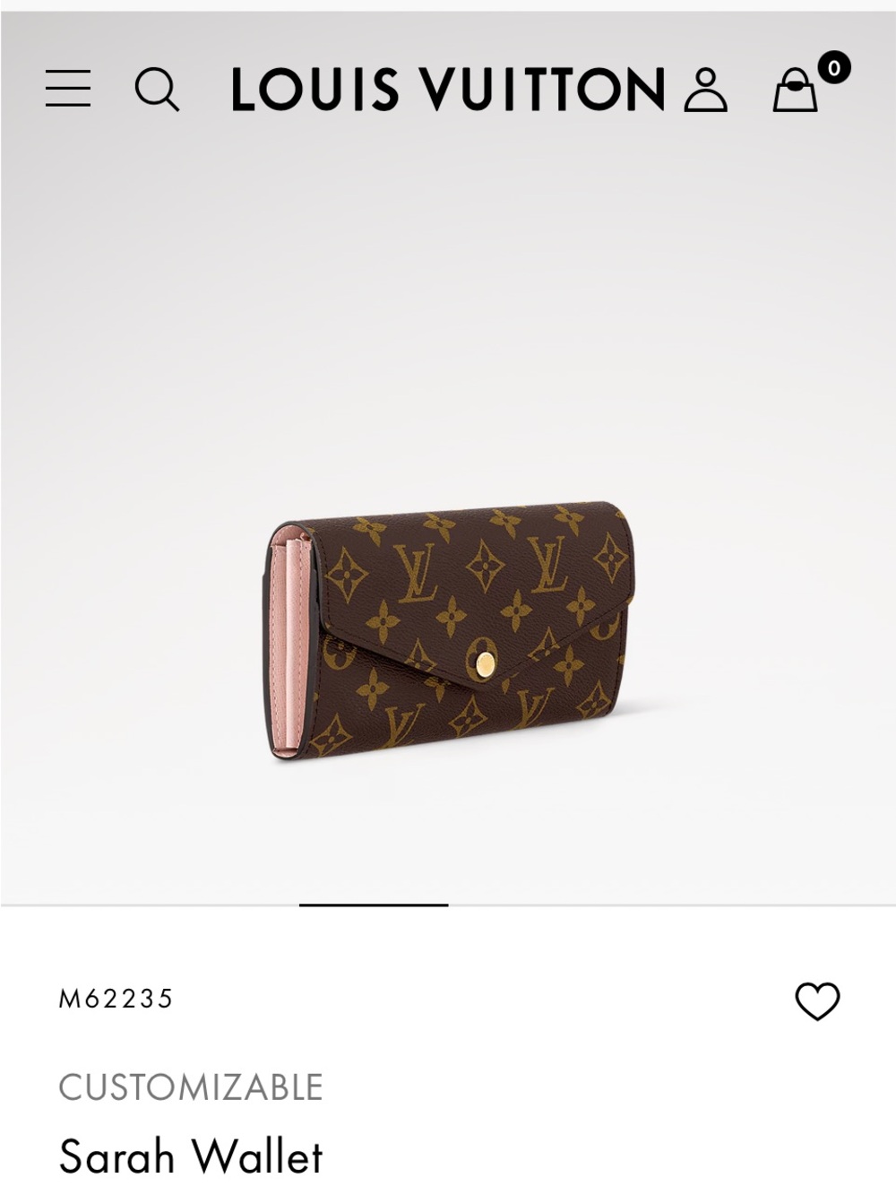 Louis Vuitton Sarah Louis Vuitton Wallet Pink In Stores Now